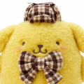 Japan Sanrio Stuffed Toy (S) - Pompompurin / Fluffy Mocha Plaid - 3