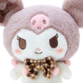 Japan Sanrio Stuffed Toy (S) - Kuromi / Fluffy Mocha Plaid - 3