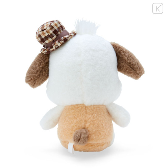 Japan Sanrio Stuffed Toy (S) - Pochacco / Fluffy Mocha Plaid - 2