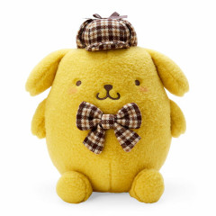 Japan Sanrio Stuffed Toy (M) - Pompompurin / Fluffy Mocha Plaid