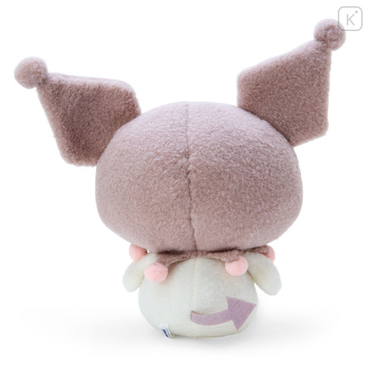 Japan Sanrio Stuffed Toy (M) - Kuromi / Fluffy Mocha Plaid - 2