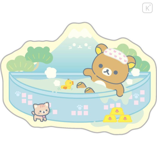 Japan San-X Mini Letter Set - Rilakkuma / Cat Public Bathhouse A - 5
