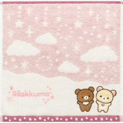 Japan San-X Mini Towel - Korilakkuma & Chairoikoguma / Sparkling Cloud