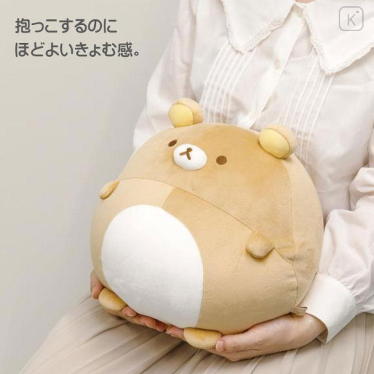 Japan San-X Round Belly Plush (L) - Rilakkuma - 4