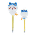 Japan Chiikawa Fluffy Mascot Ballpoint Pen - Hachiware / Smile - 1