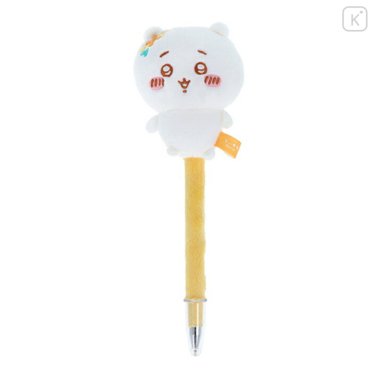 Japan Chiikawa Fluffy Mascot Ballpoint Pen - Chikawa / Autumn Orange - 3