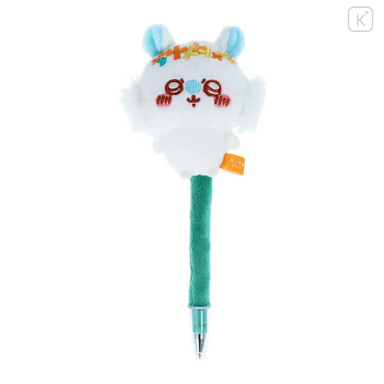 Japan Chiikawa Fluffy Mascot Ballpoint Pen - Momonga : Blush - 3