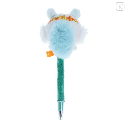 Japan Chiikawa Fluffy Mascot Ballpoint Pen - Momonga : Blush - 4