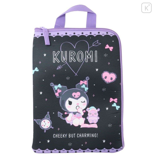 Japan Sanrio Tablet Case - Kuromi / Black Purple - 1