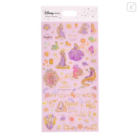 Japan Disney Store Clear Sticker - Rapunzel : Clear Metallic Line - 1