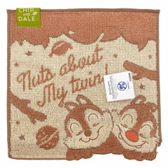 Japan Disney Towel Handkerchief - Chip & Dale / Nuts about My Twin