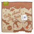 Japan Disney Towel Handkerchief - Chip & Dale / Nuts about My Twin - 1