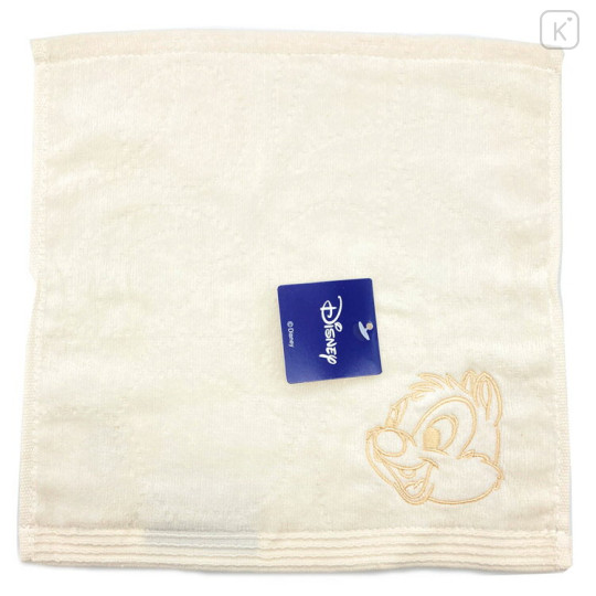 Japan Disney Towel Handkerchief - Chip & Dale / Beige - 1