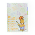 Japan Disney 3 Pockets A5 Clear File - Winnie the Pooh / King - 1