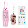 Japan Sanrio Original Flip Phone Photo Holder - Hello Kitty : Houndstooth Flower - 2