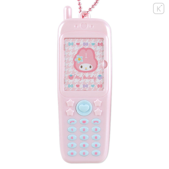 Japan Sanrio Original Flip Phone Photo Holder - My Melody : Houndstooth Flower - 3