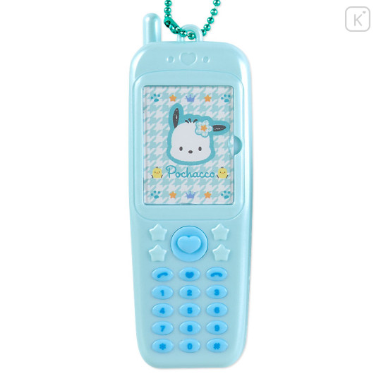 Japan Sanrio Original Flip Phone Photo Holder - Pochacco : Houndstooth Flower - 3