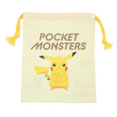 Japan Pokemon Drawstring Bag - Pikachu / Light Yellow