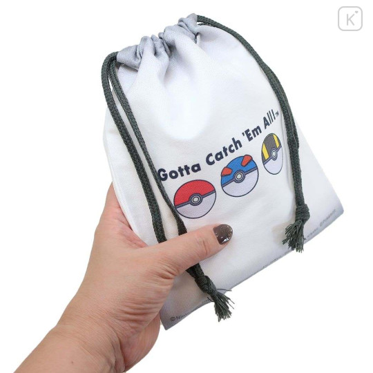 Japan Pokemon Drawstring Bag - Pokeball - 2