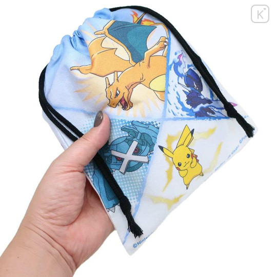 Japan Pokemon Drawstring Bag - Pikachu / Blue - 2