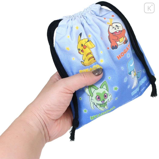 Japan Pokemon Drawstring Bag - Pikachu / Sprigatito Quaxly Fuecoco - 2