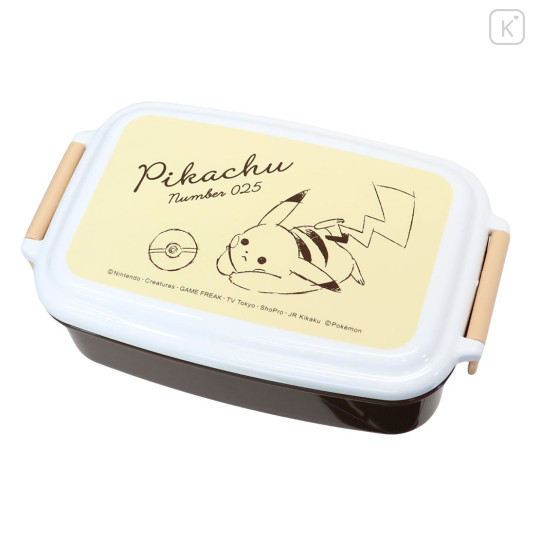 Japan Pokemon Bento Lunch Box - Pikachu number 025 / Brown - 1
