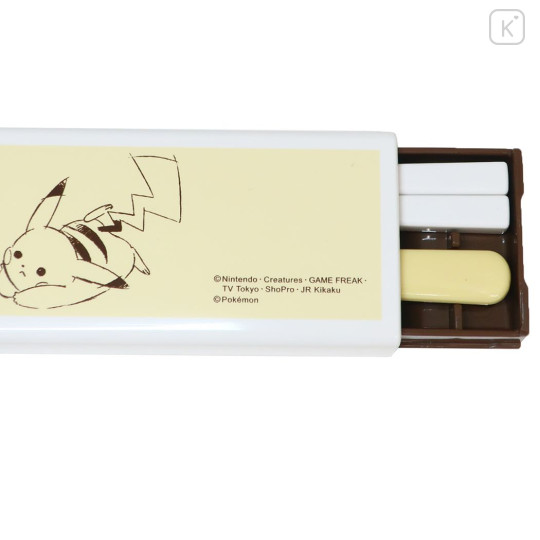 Japan Pokemon Chopsticks & Spoon Box Set - Pikachu number 025 : Yellow - 3
