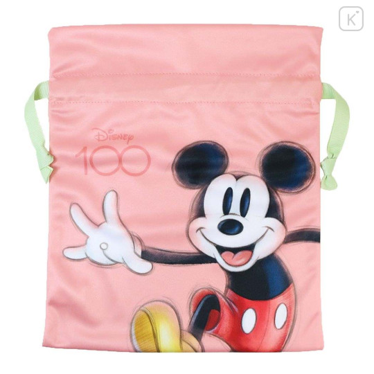 Japan Disney Drawstring Pouch - Mickey Mouse / 100th Anniversary - 1