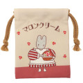Japan Sanrio Drawstring Bag - Marroncream / Fancy Retro - 1