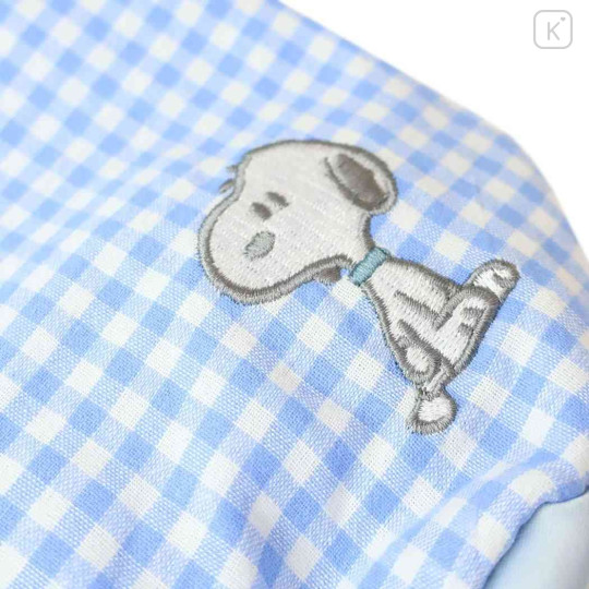 Japan Peanuts Drawstring Bag - Snoopy / Blue Grid - 4
