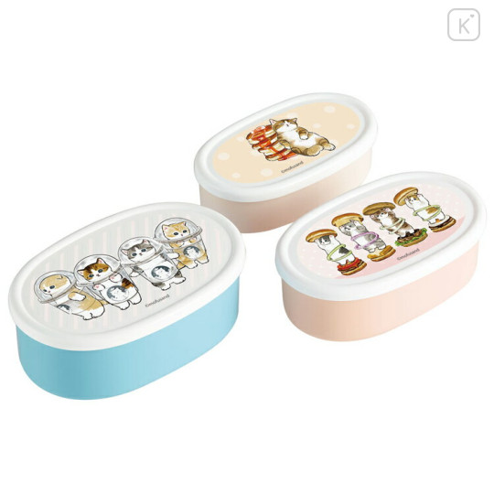 Japan Mofusand Nesting Food Storage Container 3pcs Set / Cat - 1