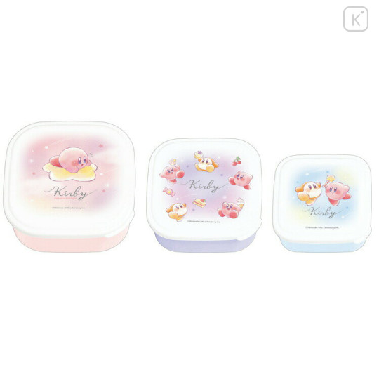 Japan Kirby Nesting Food Storage Container 3pcs Set - Pupupu Starlight - 1