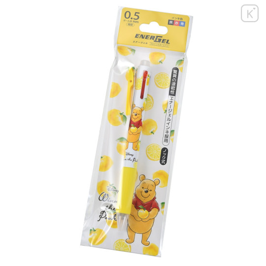 Japan Disney Store EnerGel 3 Color Multi Gel Pen - Winnie The Pooh / Yuzu - 1
