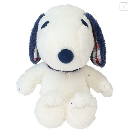 Japan Peanuts Plush Toy (S) - Snoopy / Blueberry Check - 2