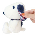 Japan Peanuts Plush Toy (S) - Snoopy / Blueberry Check - 3
