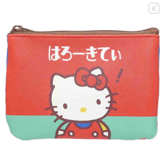 Japan Sanrio Flat Pouch & Tissue Case - Hello Kitty / Fancy Retro - 1