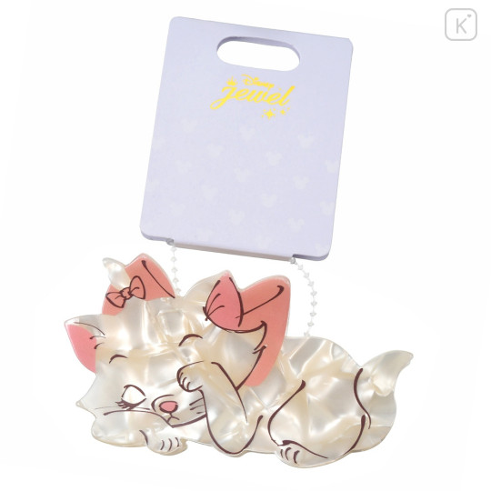 Japan Disney Store Pearl Acrylic Hair Claw Clip - Marie Cat - 3
