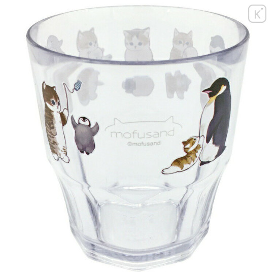 Japan Mofusand Acrylic Tumbler Clear Airy - Cat / Penguin - 1