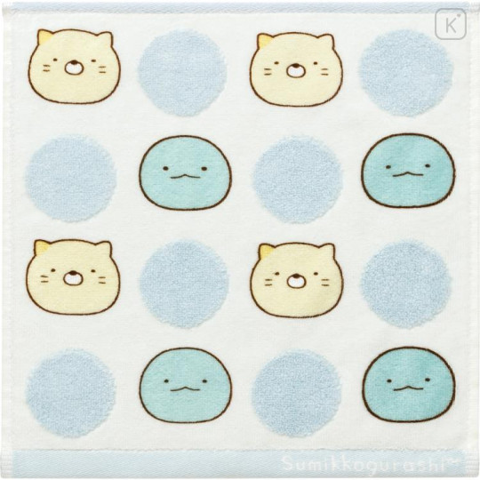 Japan San-X Mini Towel - Sumikko Gurashi / Face & Polka Dots - 1