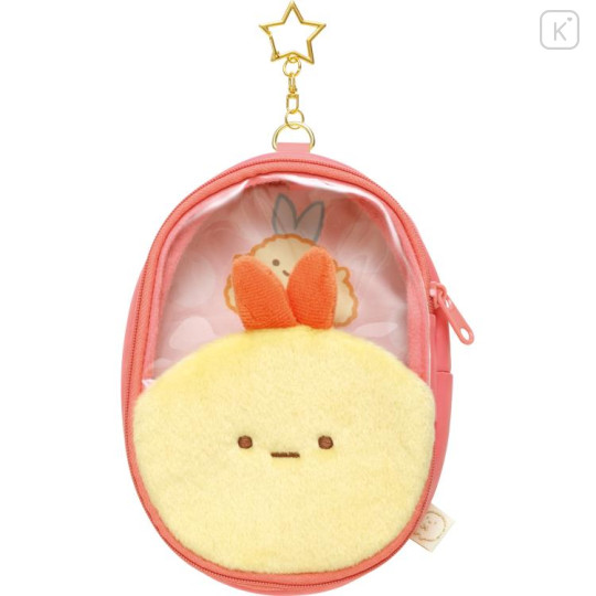 Japan San-X Plush Pouch - Sumikko Gurashi Aji Furai no Shippo : Love Series Ebifurai no Shippo Fried Shrimp Tail - 1
