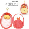 Japan San-X Plush Pouch - Sumikko Gurashi Aji Furai no Shippo : Love Series Ebifurai no Shippo Fried Shrimp Tail - 4