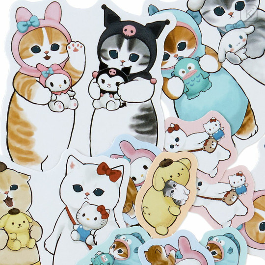 Japan Sanrio × Mofusand Sticker Set - Cat / Doll - 3