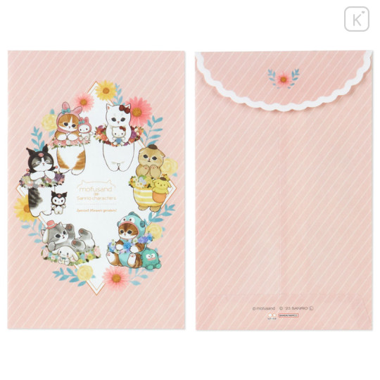 Japan Sanrio × Mofusand Mini Letter Set - Cat / Flora - 3
