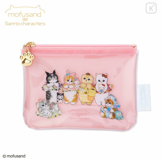 Japan Sanrio × Mofusand Mini Clear Pouch - Cat / Doll - 1