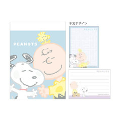 Japan Peanuts Mini Notepad - Snoopy / Woostock Charlie