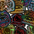 Japan Sanrio Original Sticker Set - Vivid Neon - 3