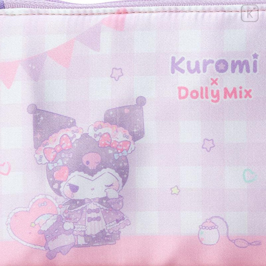 Japan Sanrio Dolly Mix Flat Pouch - Kuromi - 5