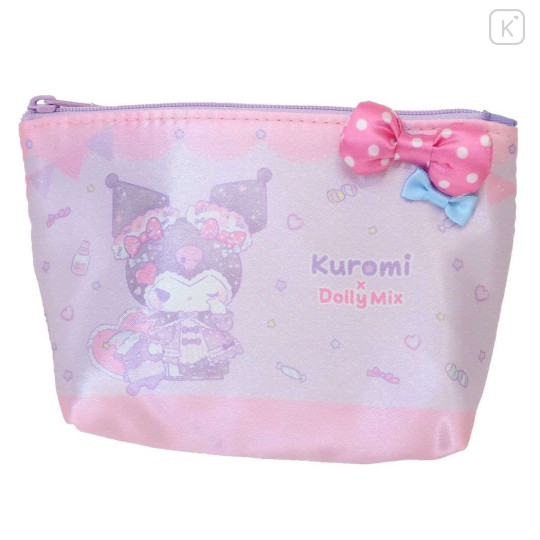 Japan Sanrio Dolly Mix Mini Pouch & Tissue Case - Kuromi - 1