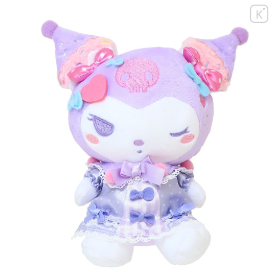 Japan Sanrio Dolly Mix Sitting Plush Toy - Kuromi - 1