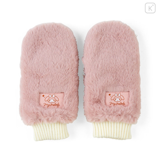 Japan Sanrio Original Faux Fur Muffler Gloves - My Melody - 1